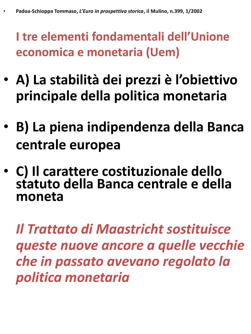 Gli Accordi Di Maastricht E Il Patto Di Stabilit E Crescita Ppt